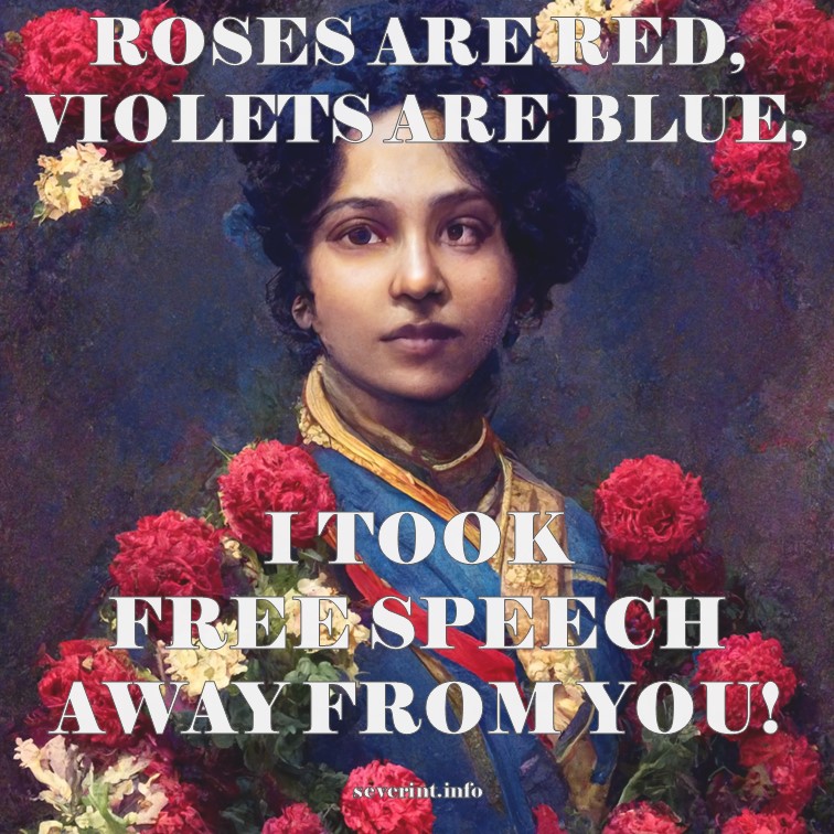 Roses Are Red – Vijaya Gadde Free Speech Meme